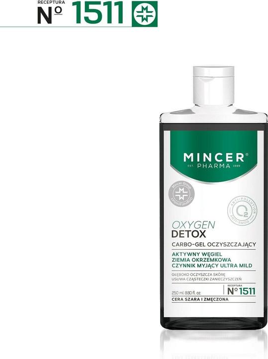 Image du produit Mincer Pharma Oxygen Detox Carbo-Gel Nettoyant No.1511 250Ml (Gel, 250 ml)