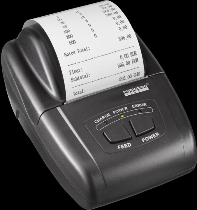 Actual product image ratiotec RTP 300 receipt printer black - printer