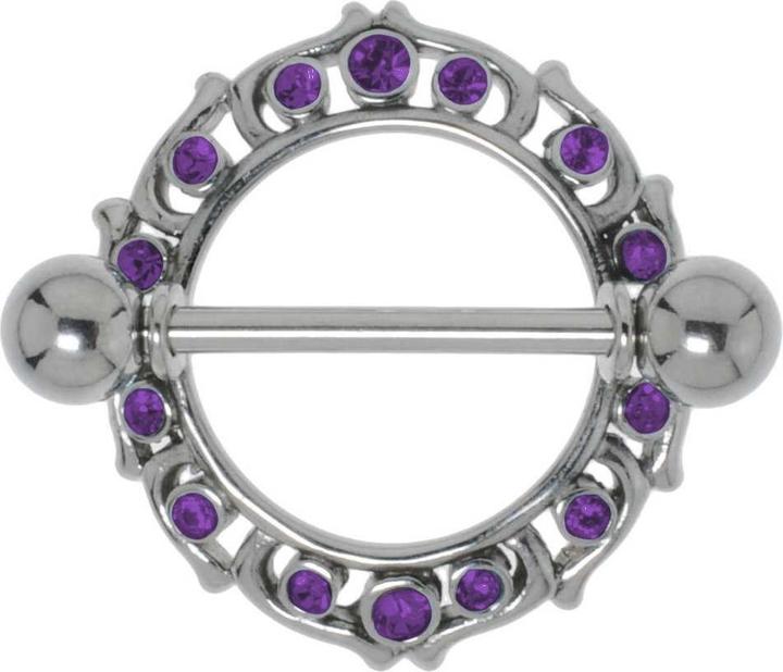 Bijouteria Brustpiercing (Edelstahl, Silber 925, Kristall)