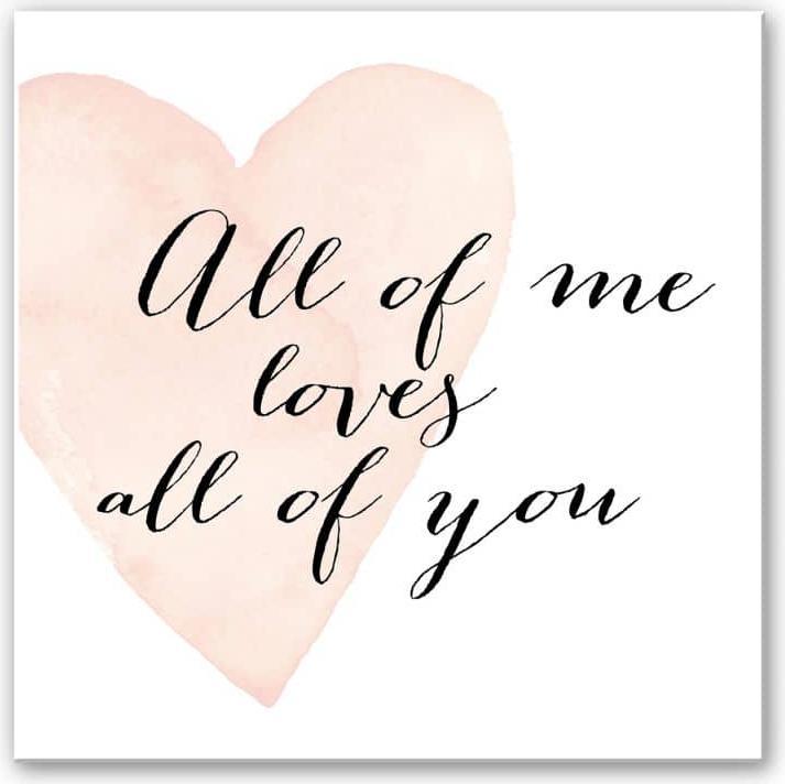 Immagine prodotto Trenddeko Confetti & Cream - All of me loves all of you (50 x 50 cm)