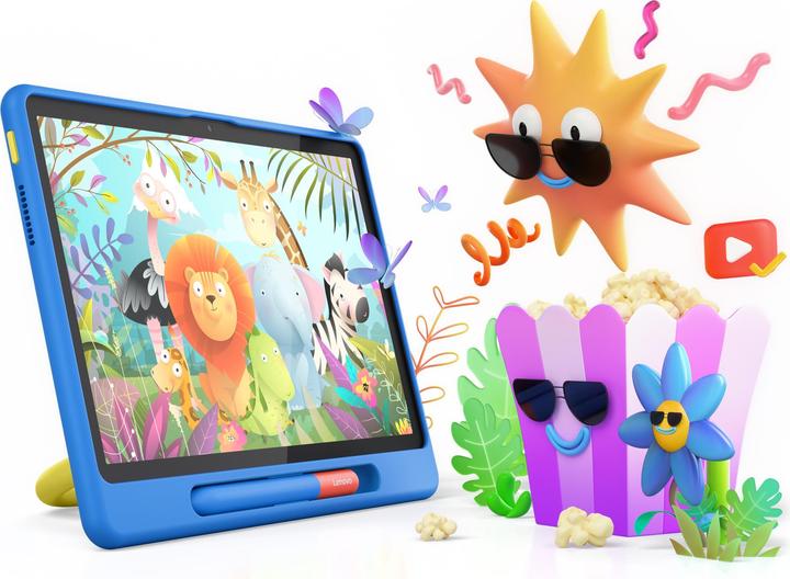 Produktbild Lenovo Tab + Kids Bumper (nur WLAN, 10.10", 128 GB, Luna Grey)
