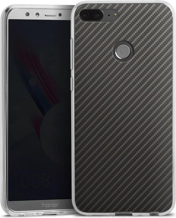 Produktbild DeinDesign Silikon Hülle für Huawei Honor 9 Lite Handyhülle Case Smartphone Schutzhülle Carbon Metallic Look (Honor 9 Lite)