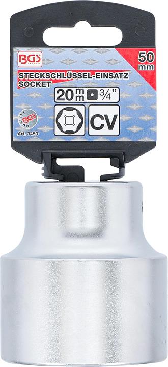 Produktbild BGS Steckschlüssel-Einsatz Sechskant Antrieb Innenvierkant 20 mm (3/4") SW 50 mm (50 mm)