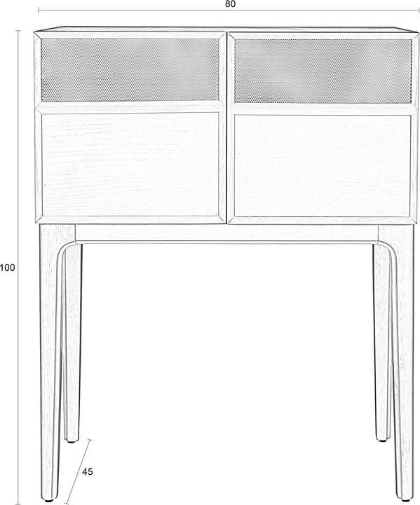Image du produit Zuiver June Cabinet Ocean Purple (80 x 45 x 100 cm)