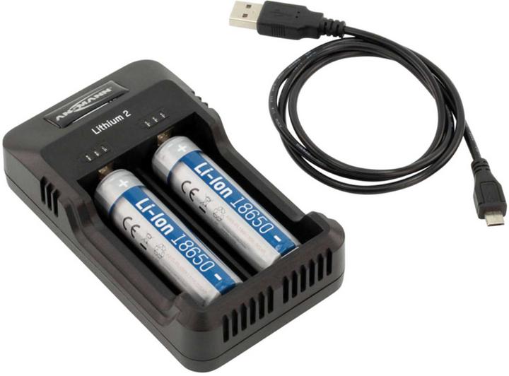 Actual product image Ansmann lithium 2 (1 pcs., 10, 14430, 14650, 16650, 17650, 18700, 21700, 22500, 26650, Chargers without battery)