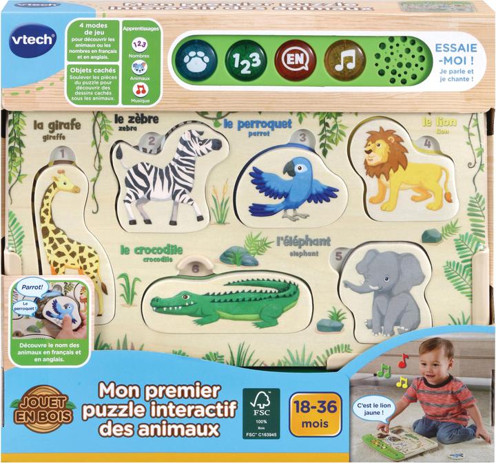 Image du produit VTech Premier Puzzle Interactif Animaux (Français)