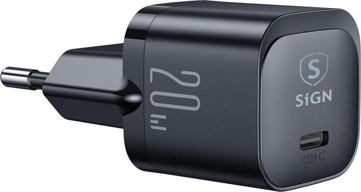 Immagine prodotto SIGN Mini caricatore PD 20W USB-C - Nero (Apple iPhone 15 Pro)