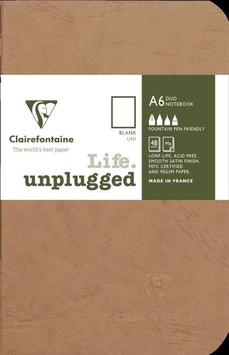 Image du produit Clairefontaine Set de 2 carnets piqués Age Bag 9x14 96 pages uni - (90 x 140 mm, Blanc)