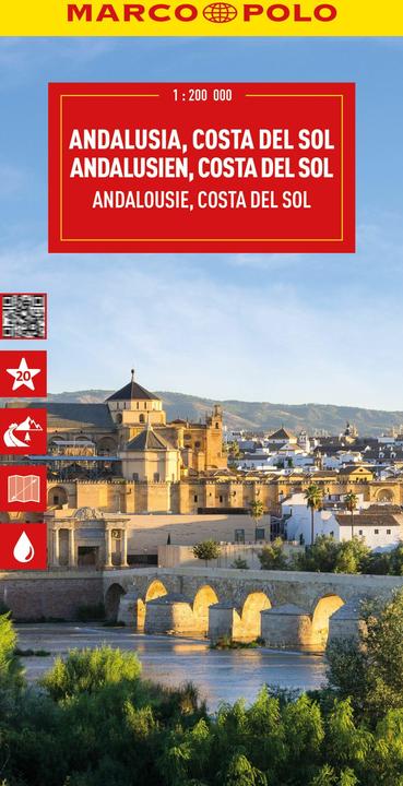 Actual product image Travel map Andalusia, Costa del Sol 1:200,000