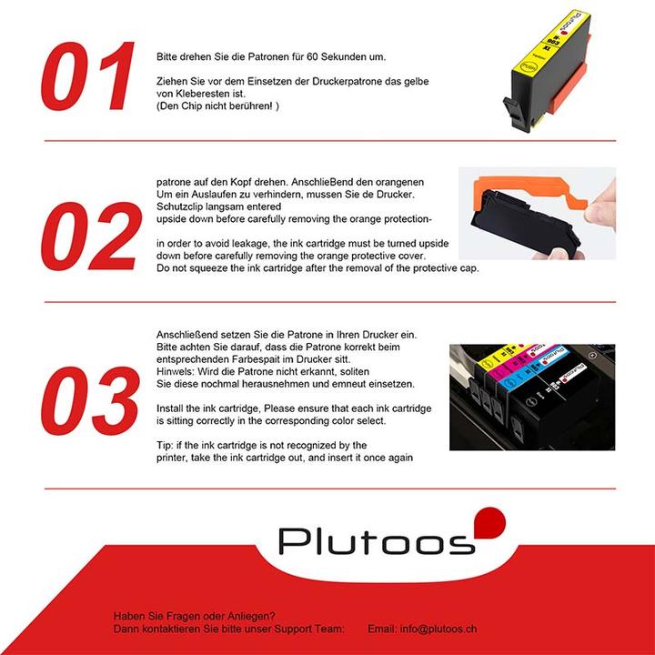 Energie-Label Plutoos HP 903XXL Patrone XXL kompatibel, Black T6M15AE (BK)