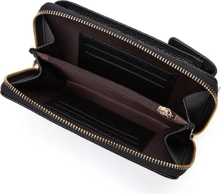 Actual product image Cover-Discount Shoulder Wallet with Smartphone Pocket black