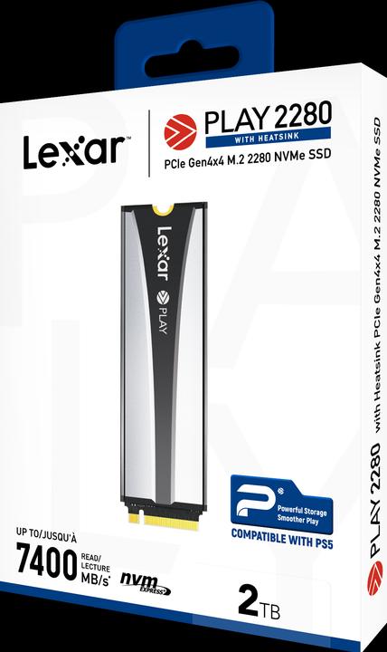 Actual product image Lexar 2To M.2 NVMe Gen4 - LNMPLY8002T-RNNNG (2000 GB, M.2)