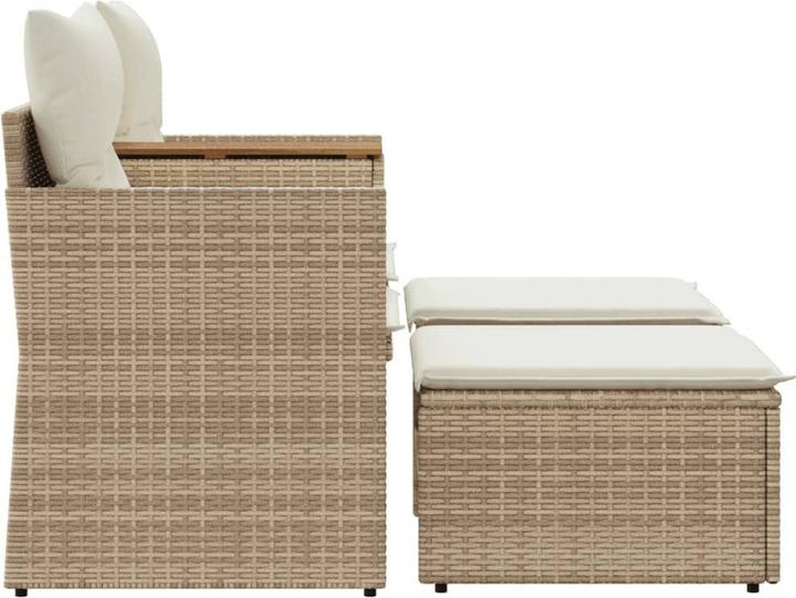 Actual product image VidaXL Garden sofa 2-seater with stools