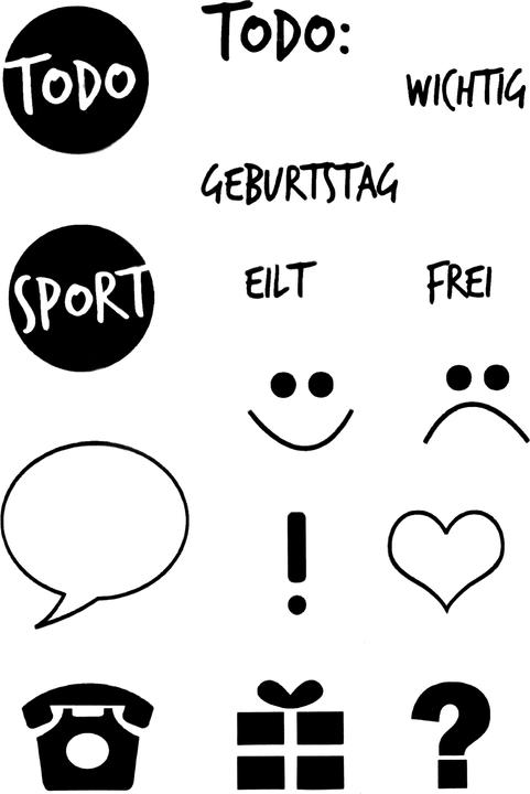 Produktbild Efco Clear Stamps "ToDo", 15-teilig