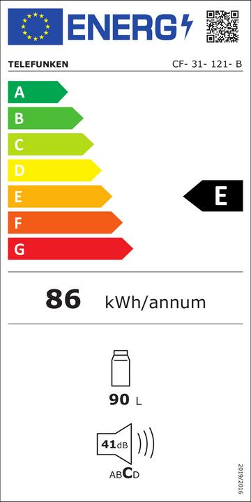 Label énergétique Telefunken CF-31-121-B (90 l)
