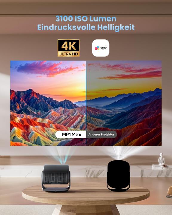Actual product image Dangbei MP1 MAX 4K Heimkino-Beamer mit Google TV und HDR10+ (3100 lm)