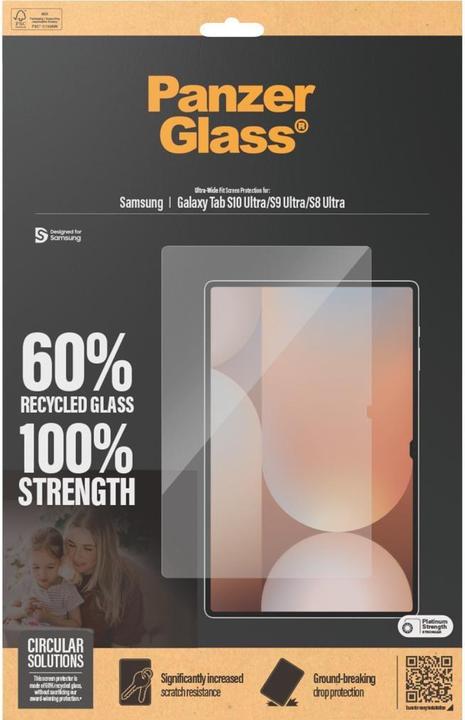 Actual product image PanzerGlass Ultra-Wide Fit (1 Piece, Galaxy Tab S10 Ultra, Galaxy Tab S8 Ultra, Galaxy Tab S9 Ultra)