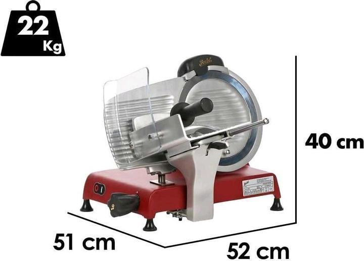 Productafbeelding Berkel Red Line 250 mat rode snijmachine met 250 mm stalen blad