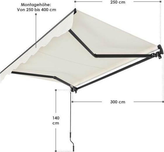Produktbild Juskys Gelenkarmmarkise (3 m)