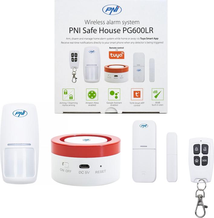 Produktbild PNI Safe House PG600LR Funkalarmsystem, Smart-Home-Sicherheitssystem, kabellose Verbindung, Einbruch