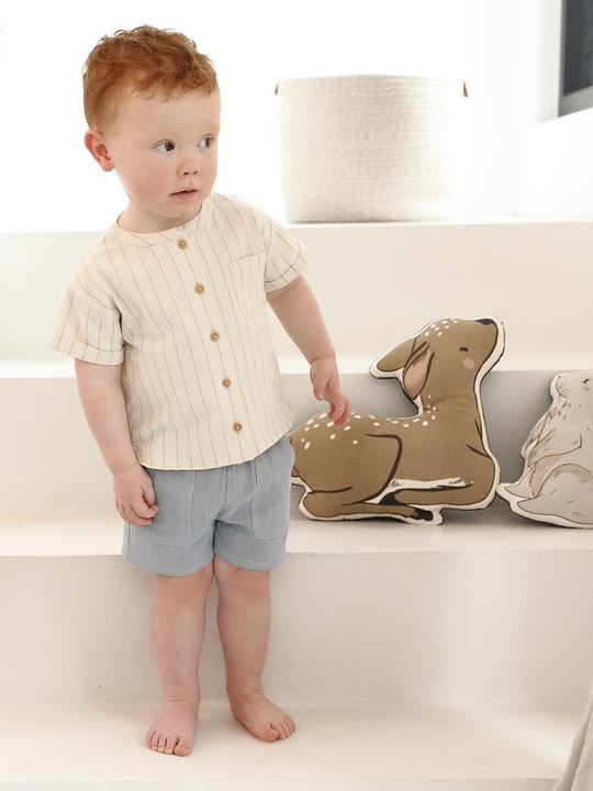 Actual product image Vertbaudet Baby-Set: Hemd in Leinenoptik & Shorts (80)
