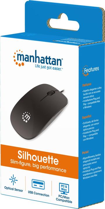 Actual product image Manhattan Optical Slim Mouse (Cable)