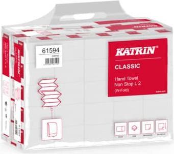 Image du produit Katrin Essuie-mains W-Fold Interfold Classic Non Stop L 2 (3000 x)