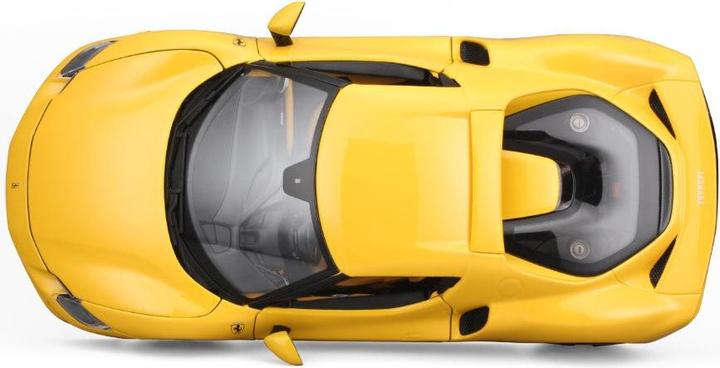 Actual product image Bburago Ferrari R&P 296 GTB 1/18 yellow