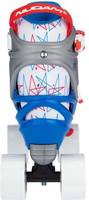 Actual product image Nijdam Rolschaatsen Verstelbaar - Geo Metricker - Blauw/Rood/Wit/Zilvergrijs - 29-32 (29, 30, 31, 32)