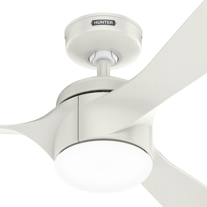 Produktbild Hunter Fans DC Deckenventilator Rosedale Weiss mit LED (45 dB)