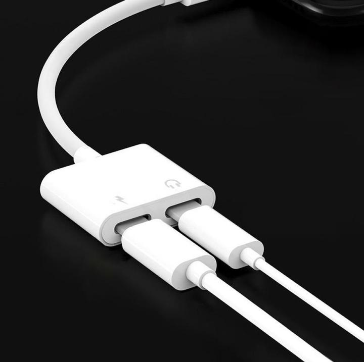 Actual product image PowerGuard Dual Lightning Audio & Charge Adapter Splitter (Lightning, Lightning)