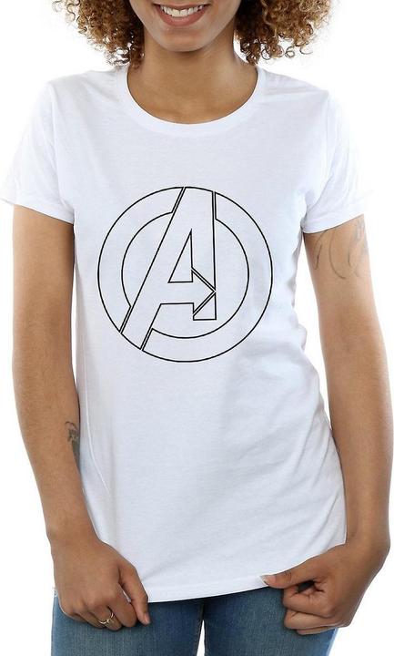 Marvel Outline Logo TShirt aus Baumwolle (M)