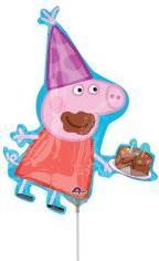 Actual product image Anagram Mini Shape ' Peppa Pig ' Foil Balloon, Loo (5 x)