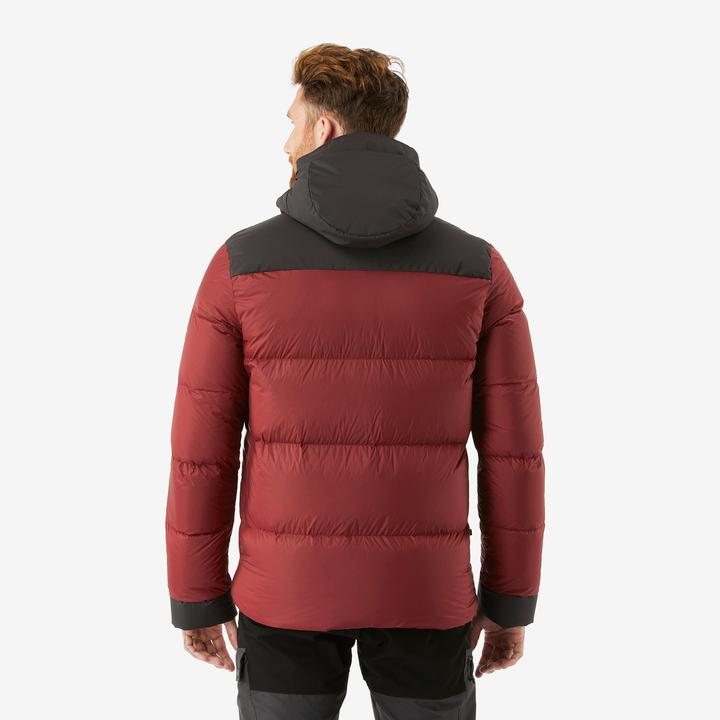 Actual product image Forclaz Men's down jacket with hood down to -20 °C trekking - MT900 red (XL)