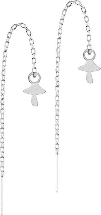 Image du produit Star Piercing Ohrstecker silber freifallende Kette Pilz (sans laiton, Acier chirurgical 316L)