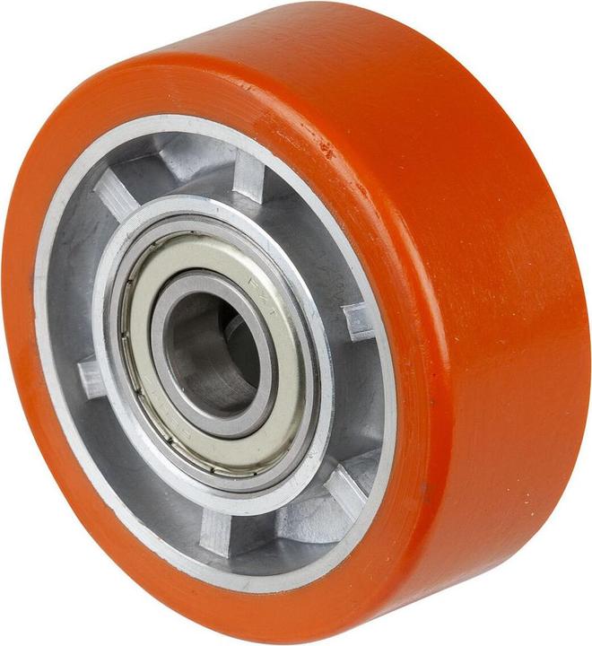 Actual product image BS Rollen Spare wheel Wheel Ø 100 mm Load capacity 200 kg Cast polyurethane Axle Ø 20 mm Hub length 40 mm