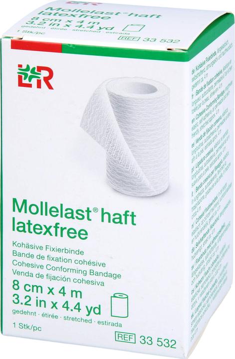 Actual product image Lohmann & Rauscher Mollelast adhesive latex-free white 8cm x 4m stretched, 1 pc BIN