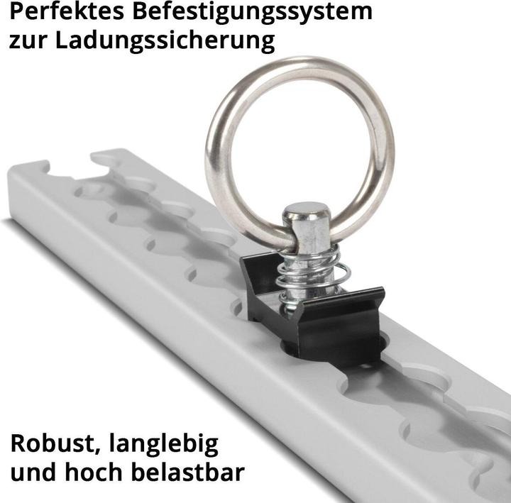 Produktbild Stahlwerk Zurrschienen 2er Set mit Zurrösen 30 cm Aluminium Airlineschiene