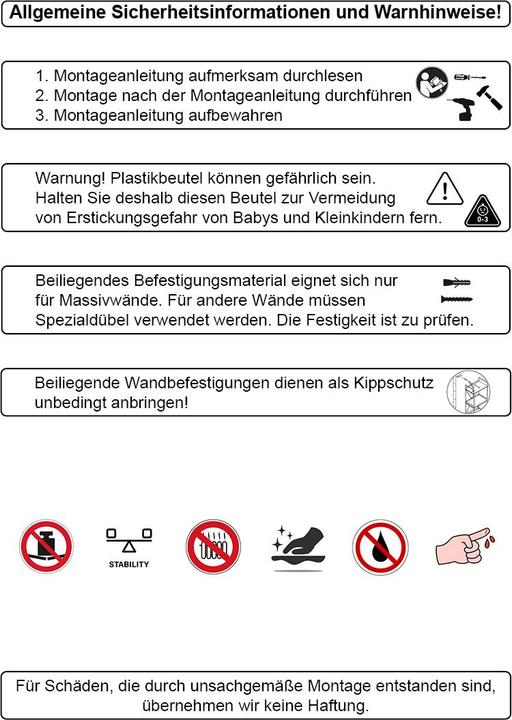 Nährwerte und Zutaten HAKU Möbel Wandgarderobe
