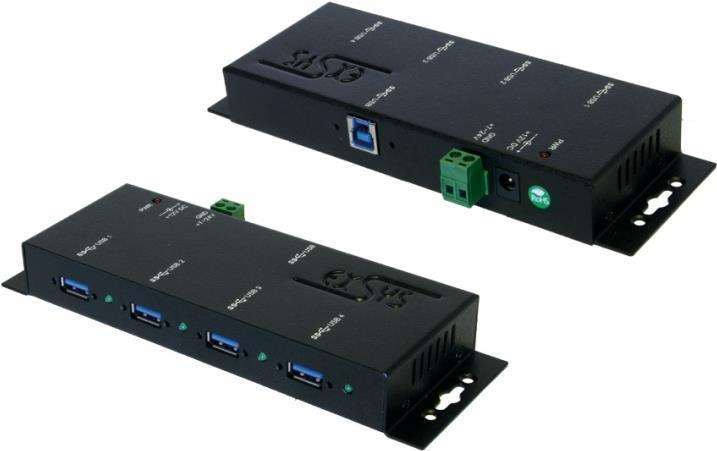 Actual product image Exsys 6685HMV -Hub - 4 x SuperSpeed USB + 4 x IEEE 1394B (FireWire) (USB-B, 8 Ports)