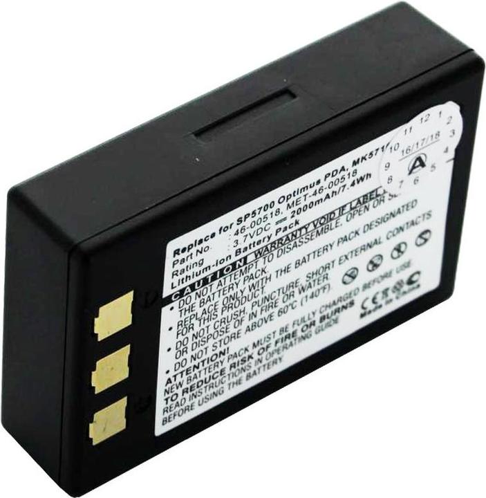Actual product image AccuCell Akku für Metrologic SP5700 Scanner, Optimus PDA, MK5710 Akku 46-00518, MET-46-00518