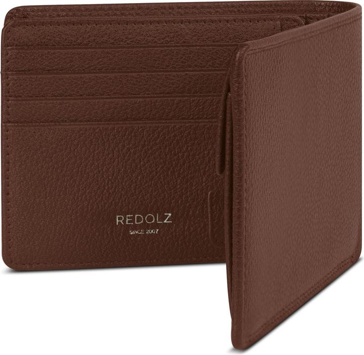 Actual product image Redolz Leather Essentials QF Geldbörse RFID Leder 12 cm ausklappbar mit Reissverschlussfach