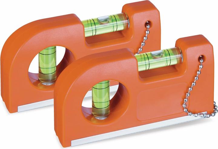 Eneroid BLANKO Wasserwaage mit Magnet und Clip 2erSet (2 cm)