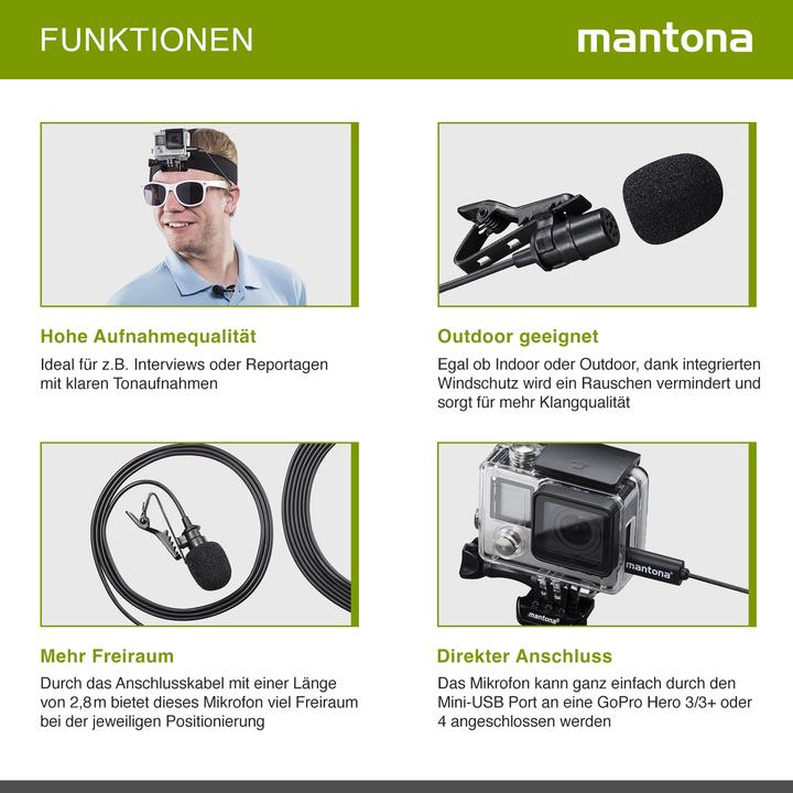 Image du produit mantona lavalier 21150 (Héros 3, Héros 3+, Héros 4 noir, héros 4 Argent)