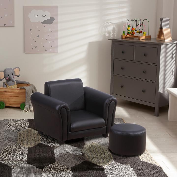 Actual product image Homcom Children's armchair with footstool (Child armchair)