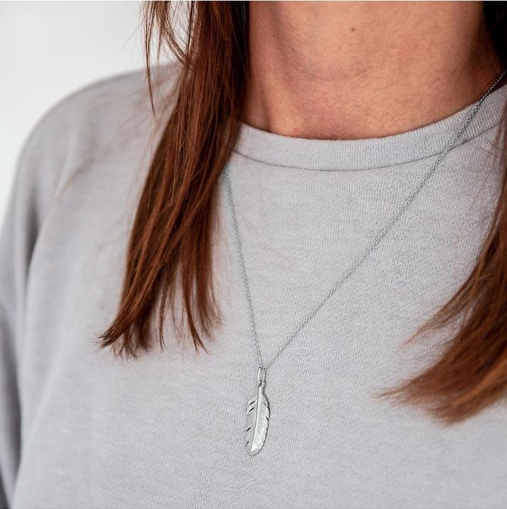 Immagine prodotto Glanzstücke München Piuma da donna in argento sterling 70,0 cm - 8180 (Argento, 70 cm)