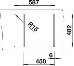 Immagine prodotto Blanco Tipo 45 S Mini (Lavandino montato in alto, 50 cm, 60.50 cm)