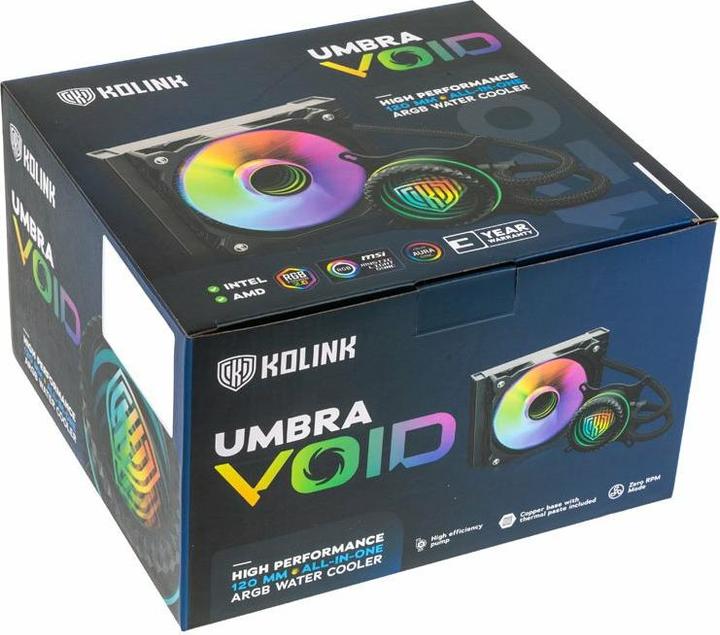 Produktbild Kolink Umbra Void 120 AIO Performance ARGB CPU Komplett-Wasserkühlung