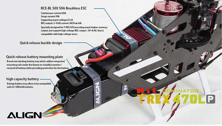 Actual product image Align T-Rex 470LP Dominator Combo