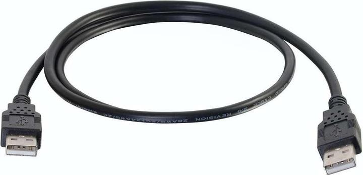 Produktbild C2G 1 m Kabel USB 2.0 A-Stecker auf A-Stecker – Schwarz (3,3 ft) (1 m, USB 2.0)